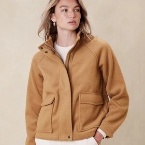 Banana Republic Tan camel brushed shirt jacket coat